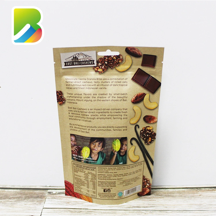 Greaseproof Food Packaging Pouch Eco Friendly Kraft Food Grade Pie French Fries Hamburger Snack Food Paper Bag