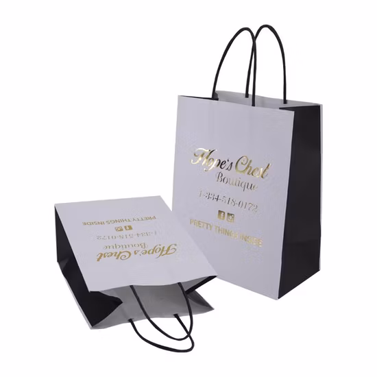 パーソナライズされたテイクアウト食品バッグ、ファッションショッピングバッグ、茶色のクラフト紙バッグ